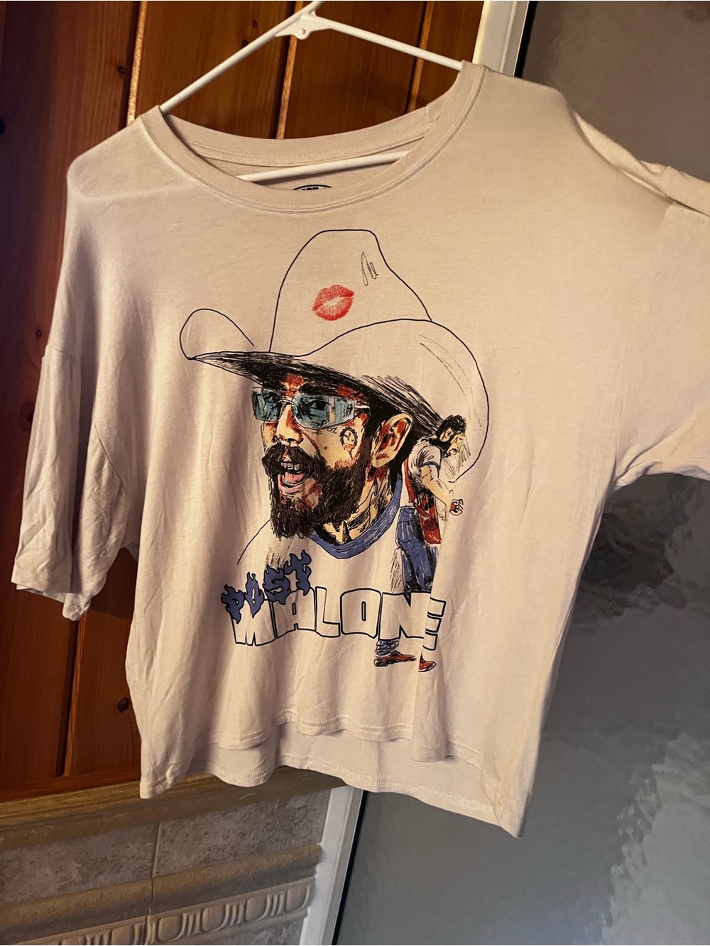 Post Malone cropped oversized tee